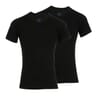 Lot de 2 tee-shirts col V manches courtes homme coton bio Athena 650 NOIR/NOIR T6