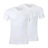 Lot de 2 tee shirts manches courtes col V homme Influx basic BLANC T7