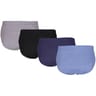 Lot de 4 slips taille basse homme Influx basic UNI NOIR/BLEU/GRIS/BLEU CHINE T5
