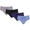 Lot de 4 slips taille basse homme Influx basic UNI NOIR/BLEU/GRIS/BLEU CHINE T6