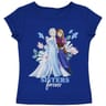 Tee shirt manches courtes frozen fille BLEU FROZEN 6 ANS