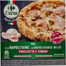 Carrefour extra pizza à la napolitaine prosciutto e funghi 400g