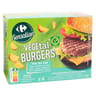 Carrefour veggie végétal burgers soja blé pois 400g