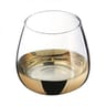 Gobelet en verre forme basse base or