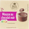 Carrefour bon appétit dessert mousse au chocolat noir 90g