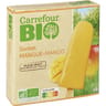 Carrefour bio 6 bâtonnets glace sorbet mangue bio 240g