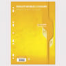 Feuilles simples perforées Jaune 21X297 100 pages seyes 80g Calli
