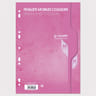 Feuilles simples perforées Rose 21X297 100 pages seyes 80g Calli