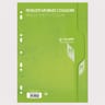 Feuilles simples perforées Vert 21X297 100 pages seyes 80g Calli