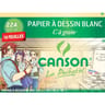 Canson pochette dessin blanc c à grain 16 feuilles 24x32 cm 224 grammes