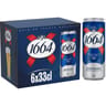 1664 bière blonde canettes 6x33cl 5.5%vol