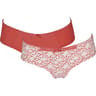 Lot de 2 slips ligne Duo Micro UNI ROUGE/IMP ROSE 46/48