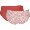 Lot de 2 slips ligne Duo Micro UNI ROUGE/IMP ROSE 46/48