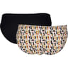 Lot de 2 slips ligne Duo Micro UNI NOIR/IMP BLANC 46/48