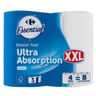 Carrefour essential essuie-tout ultra absorption xxl blanc x4 rouleaux