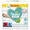 Pampers sensitive lingettes bébé 4x52