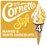 Cornetto soft glace à l'italienne mangue & chocolat blanc 4x140ml 324g
