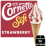 Cornetto soft glace à l'italienne vanille & fraise 4x140ml 316g