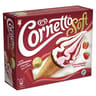 Cornetto soft glace à l'italienne vanille & fraise 4x140ml 316g