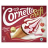 Cornetto soft glace à l'italienne vanille & fraise 4x140ml 316g