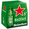 Heineken bière blonde premium 6x25cl 5%vol