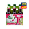 Carrefour bière sans alcool saveur framboise yours 6x33cl
