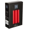 Lot de 10 bougies droites coloris rouge