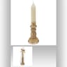 Bougie chandelier coloris doré pailleté