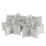 Bougies étoiles paillettes argent x4 24g