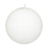 Bougie boule brosse blanche 10 cm