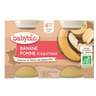 Mes fruits pommes banane 2x130g baby bio