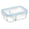 Boîte de conservation en verre rectangulaire 1.10 L avec couvercle plastique