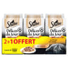 Sheba délice du jour sachets fraicheur en sauce à la volaille 6x50g 2+1 oft