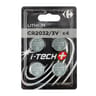 Carrefour 4 piles CR 2032 i-tech