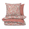 Tex Home Parure housse de couette 140x200cm + 1 taie d'oreiller 63x63cm Mumbai terracotta