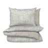 Tex home Parure housse de couette 140x200 cm+ 1 taie 63x63 cm mumbai beige