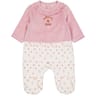Dors bien velours fille ROSE / BLANC AOP 18 MOIS