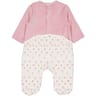 Dors bien velours fille ROSE / BLANC AOP 18 MOIS