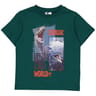 Tee shirt manches courtes licences garçon VERT JURASSIC 12 ANS