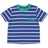 Tee shirt manches courtes garçon BLEU RAYE BLANC 24MOIS