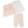 Ensemble long jogging 3 pièces fille ROSE AOP/BLANC 36MOIS