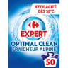 Carrefour expert optimal clean lessive poudre fraîcheur alpine 2.5kg