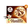 Carrefour extra 6 cônes vanille 409g
