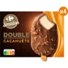 Carrefour sensation 4 bâtonnets glace double cacahuète 284g