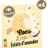 Carrefour sensation 4 bâtonnets blanc coco 202g