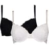 Lot de 2 soutiens-gorge coque ligne Belle LOT NOIR/BLANC 100C