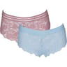 Lot de 2 shorties ligne Belle LOT BLEU/PARME 46/48
