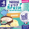 Nestlé p'tit brassé au lait de coco banane 4x90g dès 6 mois