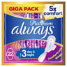 Always platinum serviettes avec ailettes night taille 3 day & night x22