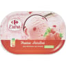 Carrefour extra glace fraise avec morceaux bac 500g